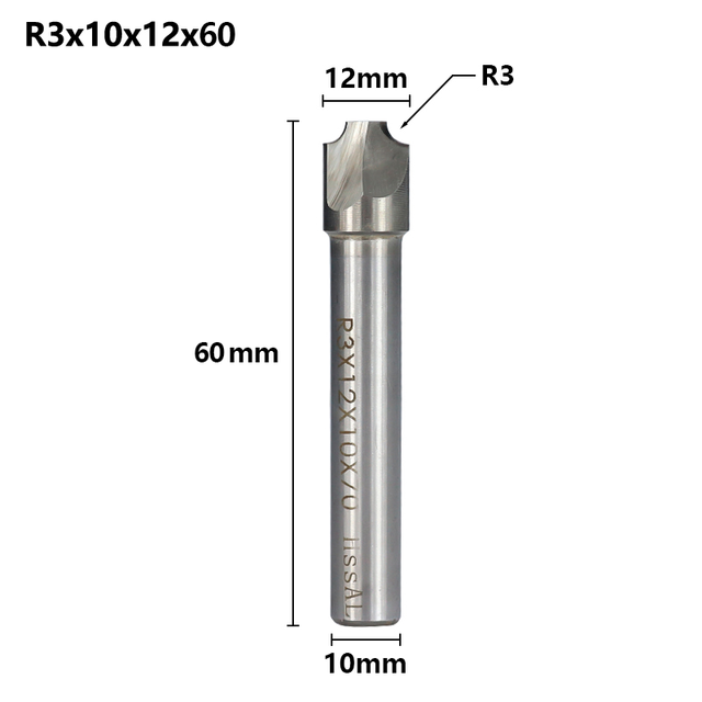 XCAN Angle Rounding End Mill R1.0-R12 HSS Radius Milling Cutter CNC Router Bit