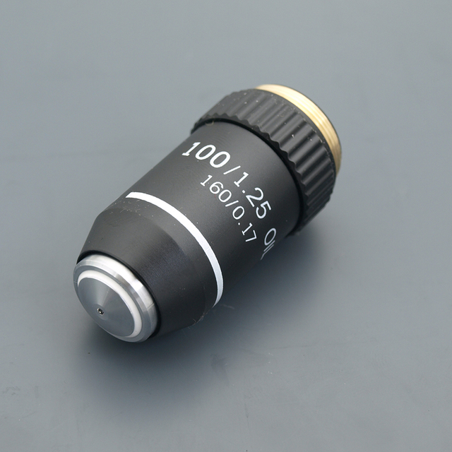 195 Black Achromatic Objective 4X 10X 20X 40X 60X 100X High Quality Microscope Objective Lens RMS 20.2mm Objective