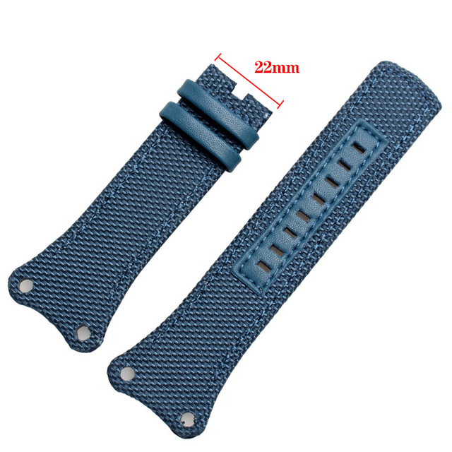 Nylon+Leather Watchband Thickened Canvas Strap For K4b381b6 K4b381b3 K4B384B6 Waterproof Wristband Watch Band 30mm Black With Tool