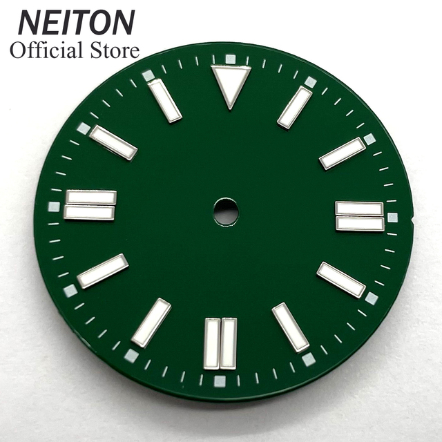 Niton 28.5mm/31mm Black Blue Green Red Yellow Luminous Dial Watch Fit NH35 NH36 ETA2824 2836 Miyota 8215 DG2813 3804 Movement