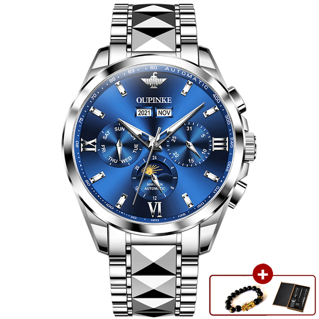 OUPINKE Luxury Men's Wristwatches Automatic Mechanical Waterproof Sapphire Glass Brand Fashion Watch relogio masculino