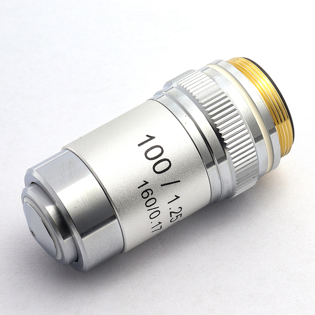 Biological Microscopes Achromatic Objective Lens 100X (oil) 4X 10X 20X 40X 60X 195mm Conjugate Distance Universal RMS thread