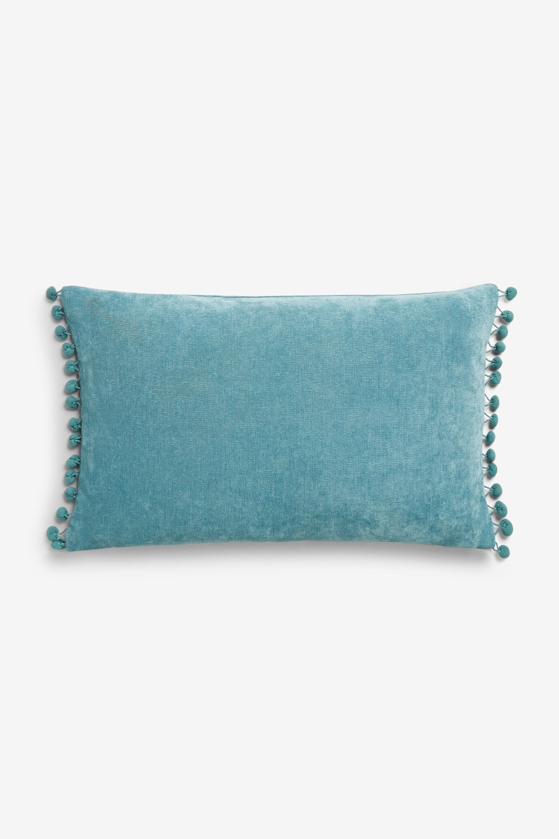 Soft Velour Pom Edge Cushion