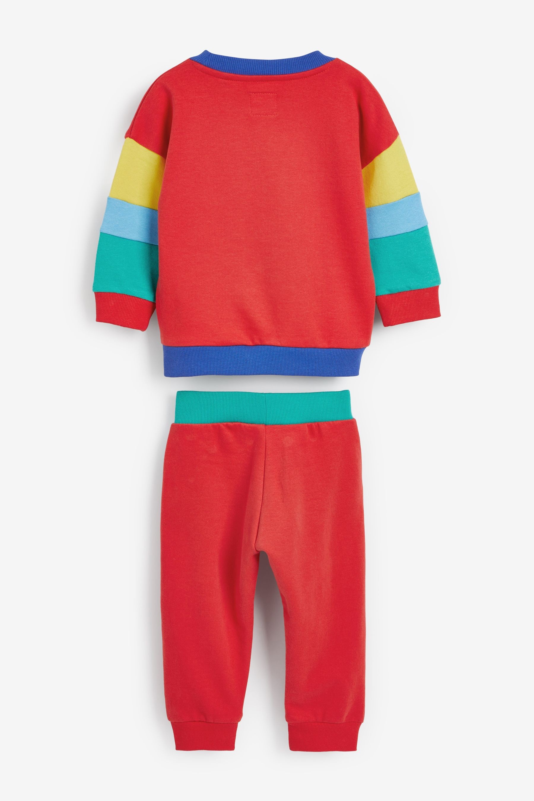 Little Bird Red Upside Down Sweatshirt And Joggers Set