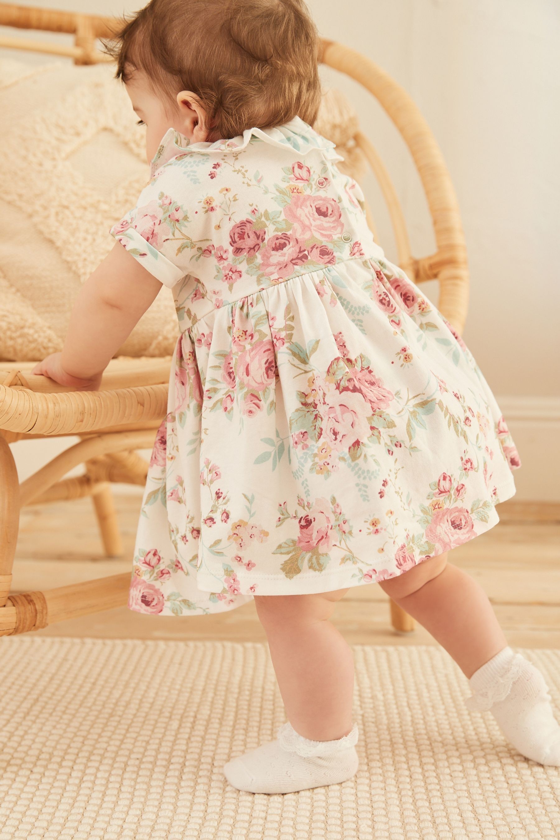 2 Pack Long Sleeved Floral Baby Dresses (0mths-3yrs)