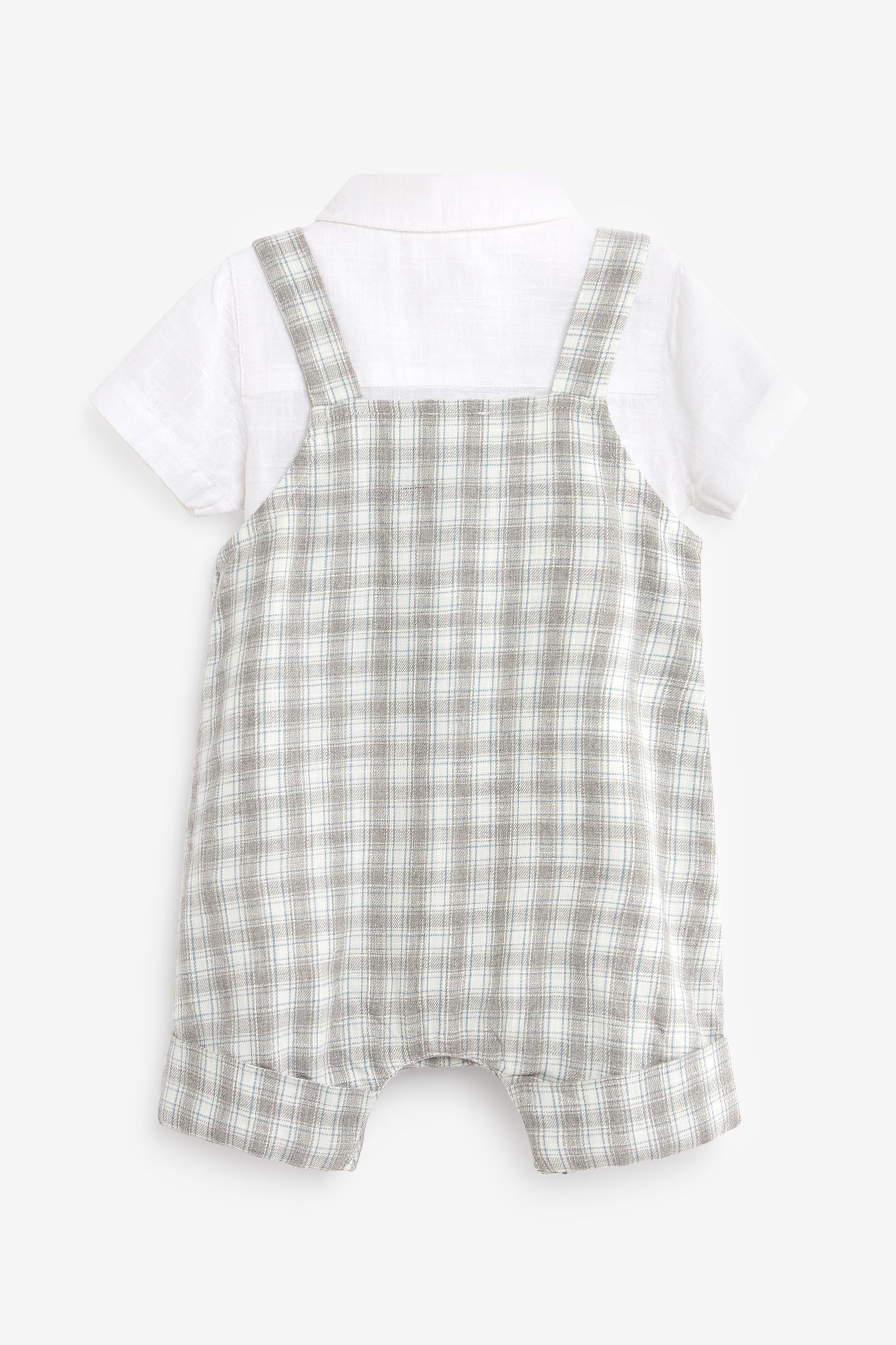 Baby Checked Dungaree and Bodysuit Set (0mths-2yrs)