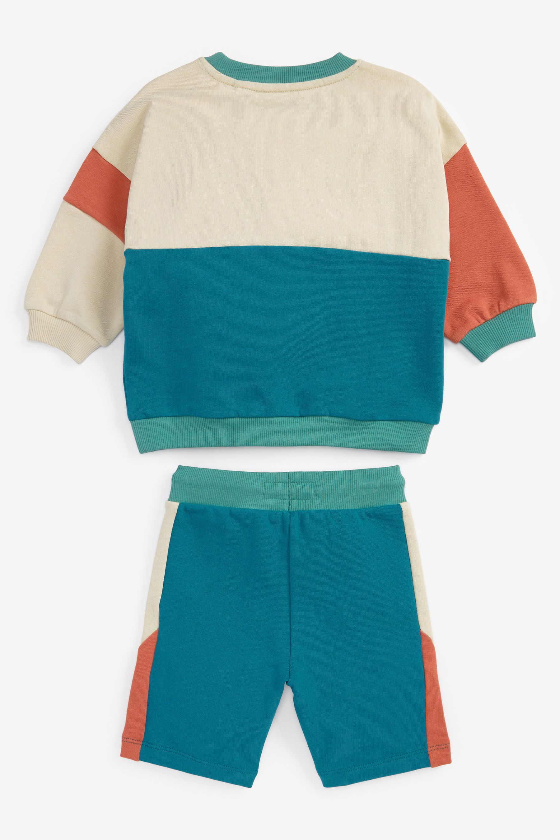 Colourblock Jersey Sweatshirt & Short Set (3mths-7yrs)