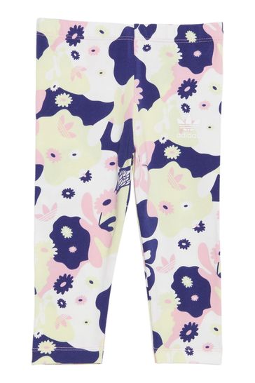 adidas Originals Infant Pink All Over Print Floral Top And Leggings Set