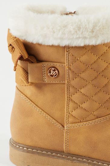 Lipsy Quilted Faux Fur Lined Boot (Older)