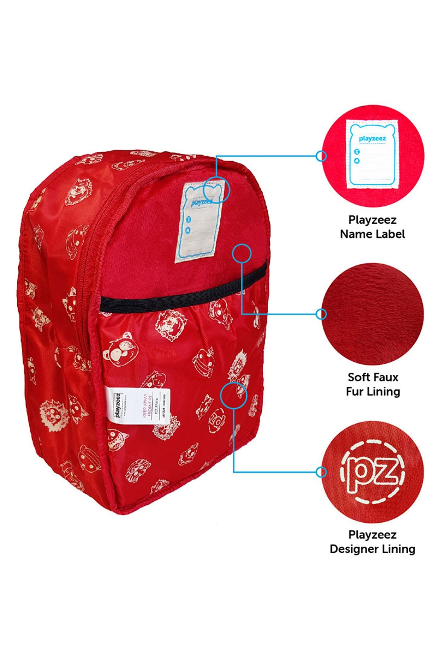 Playzeez Amber Red The Fox Backpack