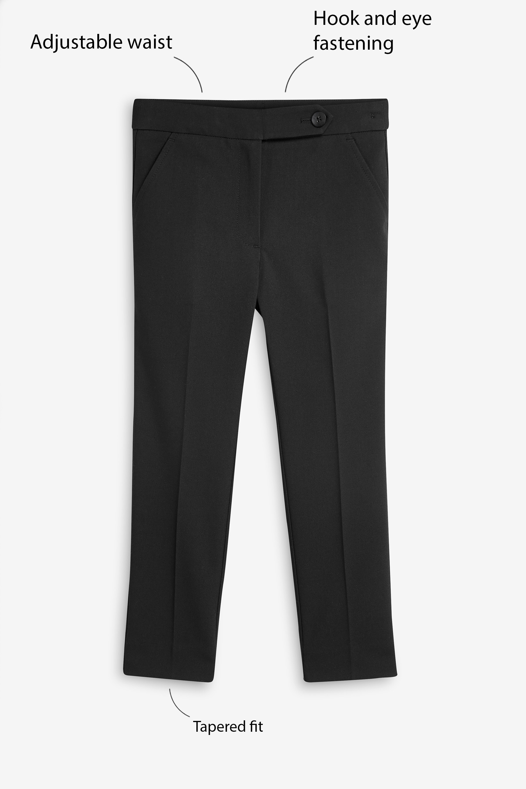 Plain Front School Trousers (3-17yrs)