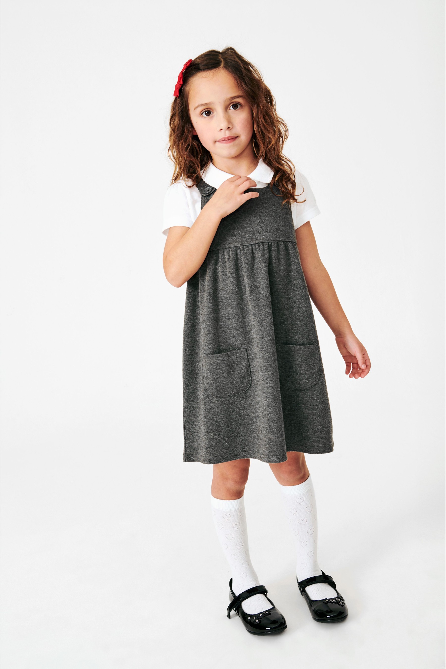 Jersey Pinafore Dress (3-14yrs)