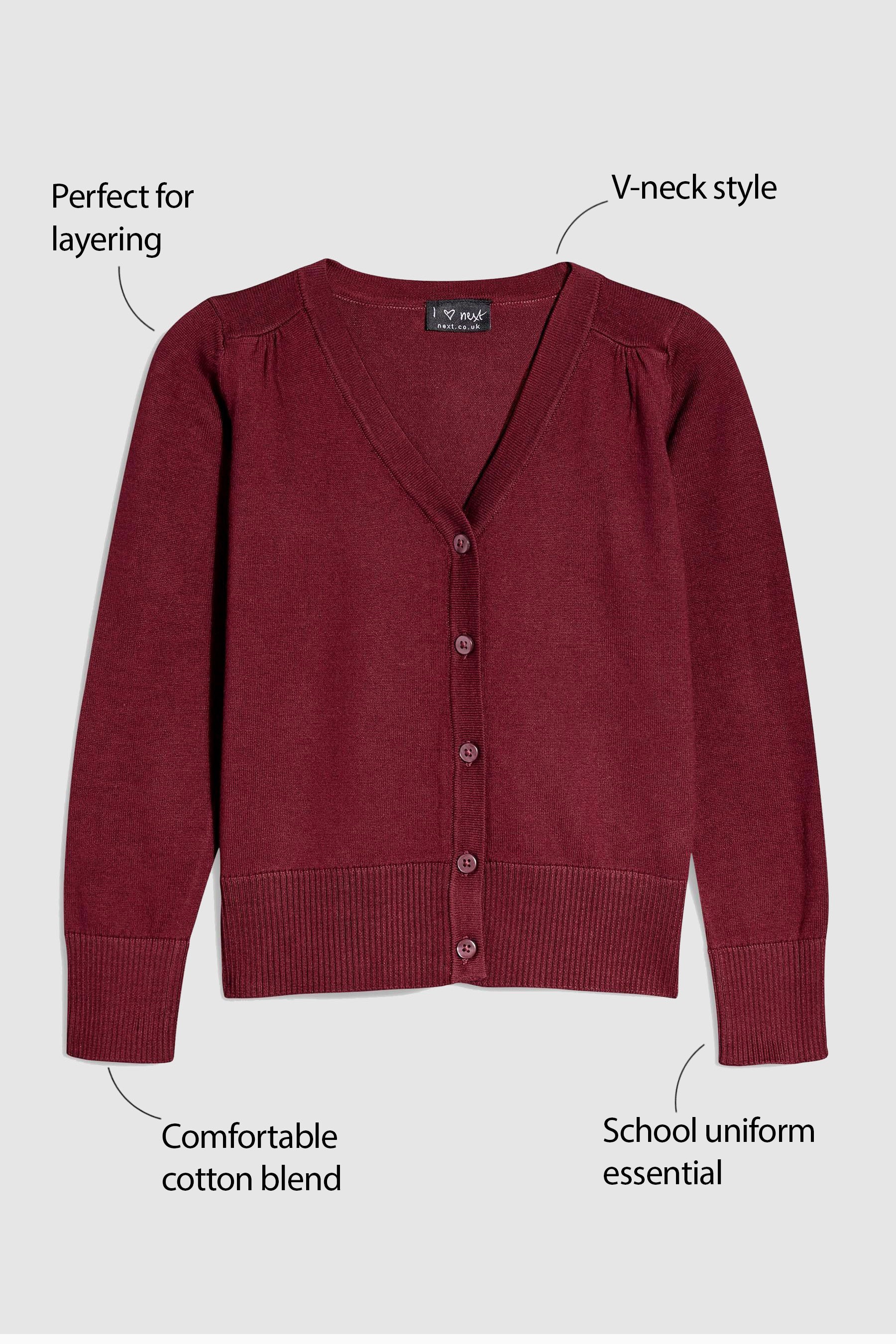 School V-Neck Cardigan (3-16yrs)