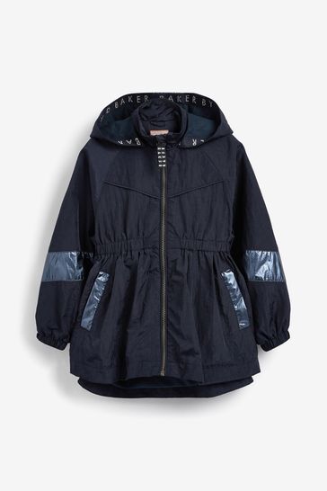 Baker by Ted Baker Navy Rain Mac Jacket