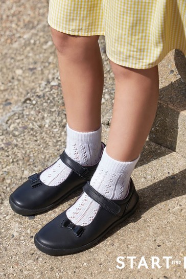 Start-Rite Giggle Black Patent Leather School Shoes Wide Fit