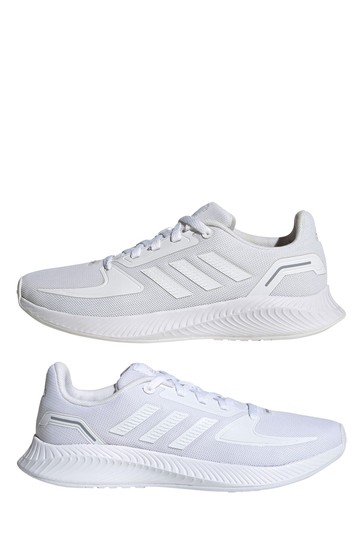 adidas White RunFalcon Youth & Junior Lace Trainers