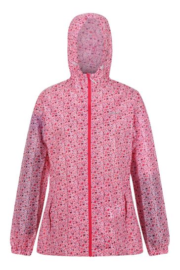 Regatta Womens Pink Printed Waterproof Pack It Jacket