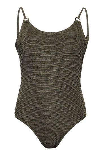 Superdry Alchemy Olive Green Circle Swimsuit