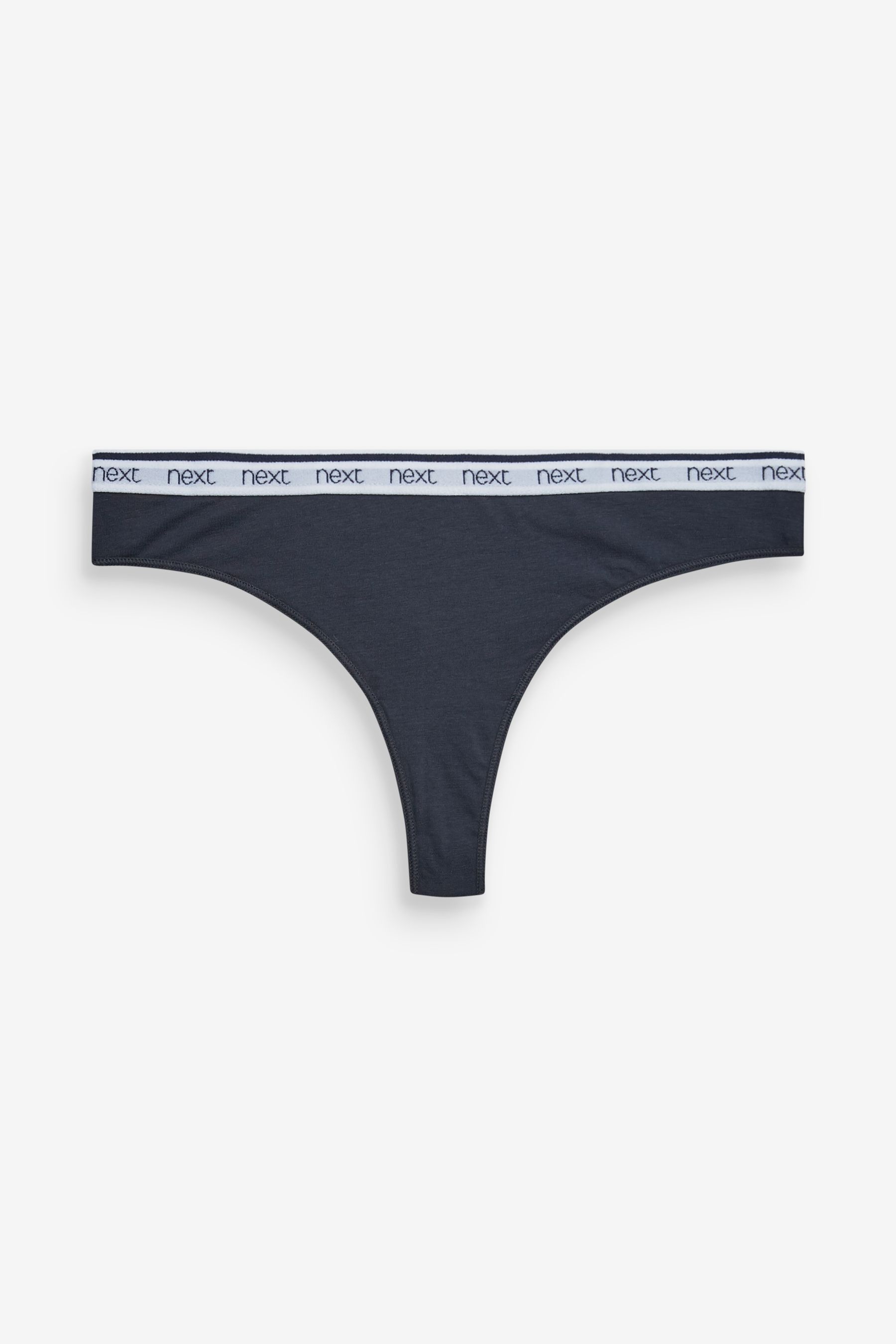 Cotton Rich Logo Knickers 4 Pack Thong