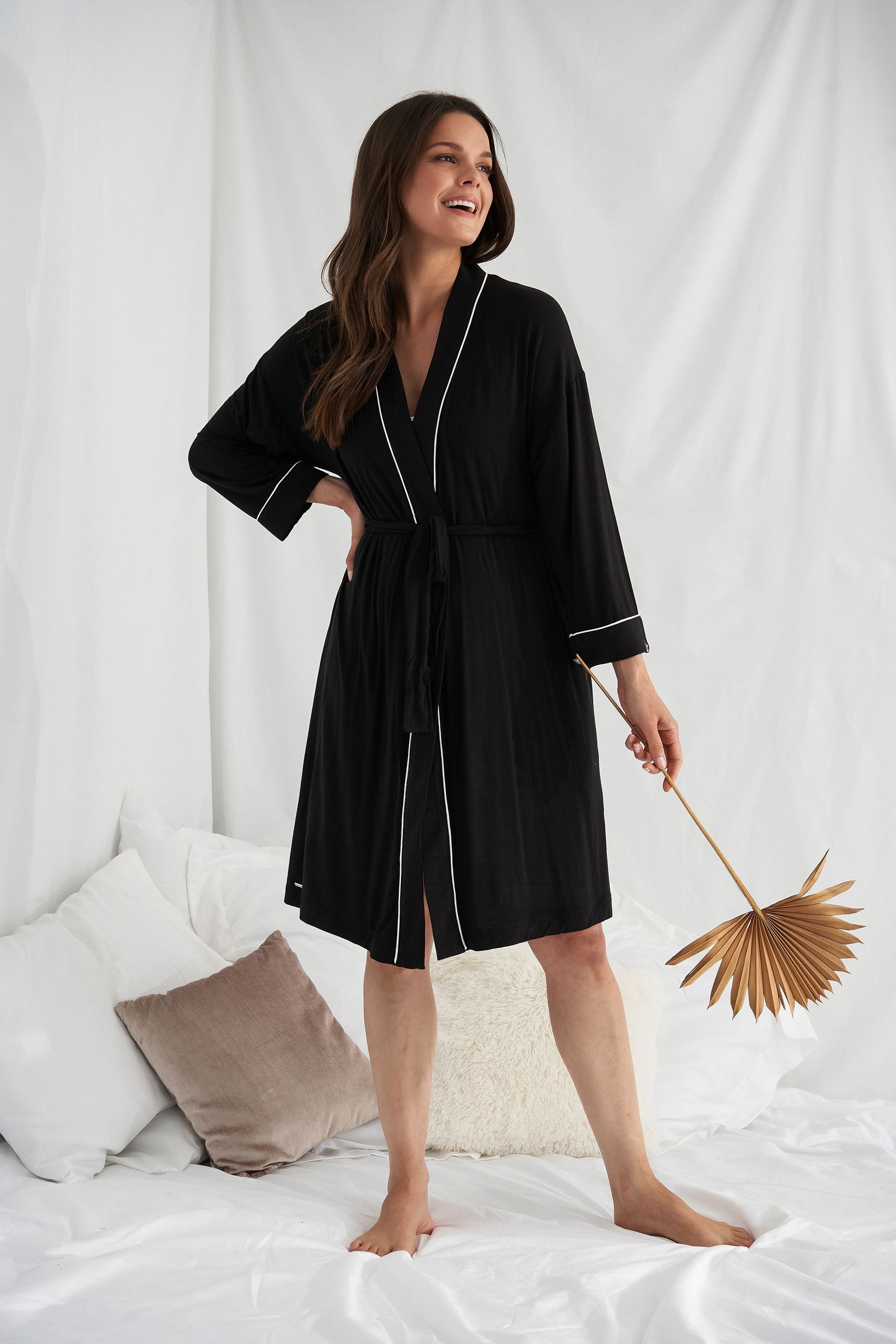 Pretty You London Bamboo Kimono Dressing Gown