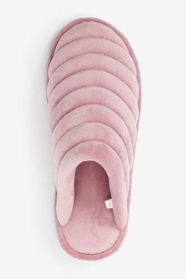 Padded Quilted Mule Slippers