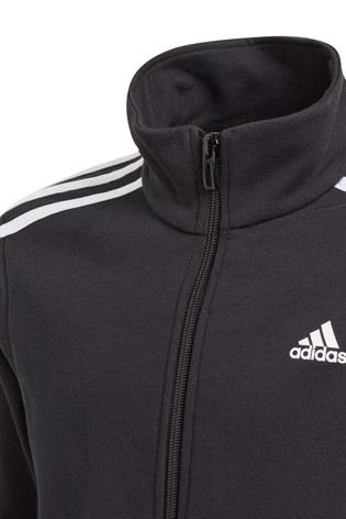 بدلة رياضية سوداء 3 أشرطة من adidas