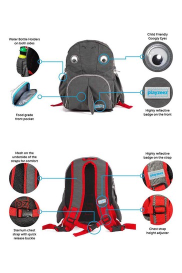 Playzeez Kai Grey The Shark Backpack