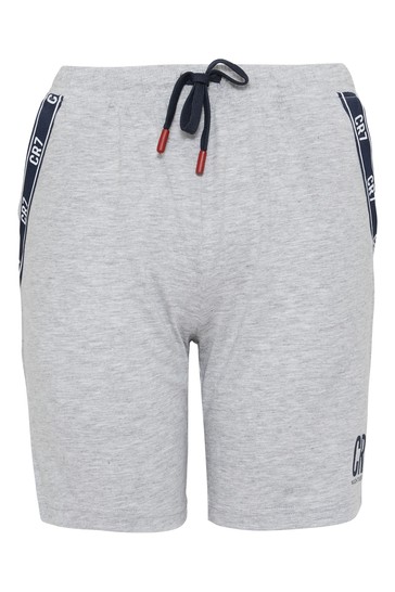 CR7 Boy's Grey And Blue Short sleeve Pyjama Set