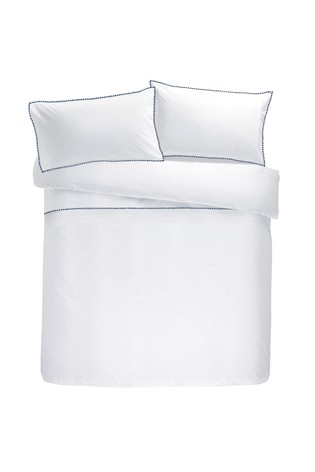 Serene Pom Pom Duvet Cover And Pillowcase Set