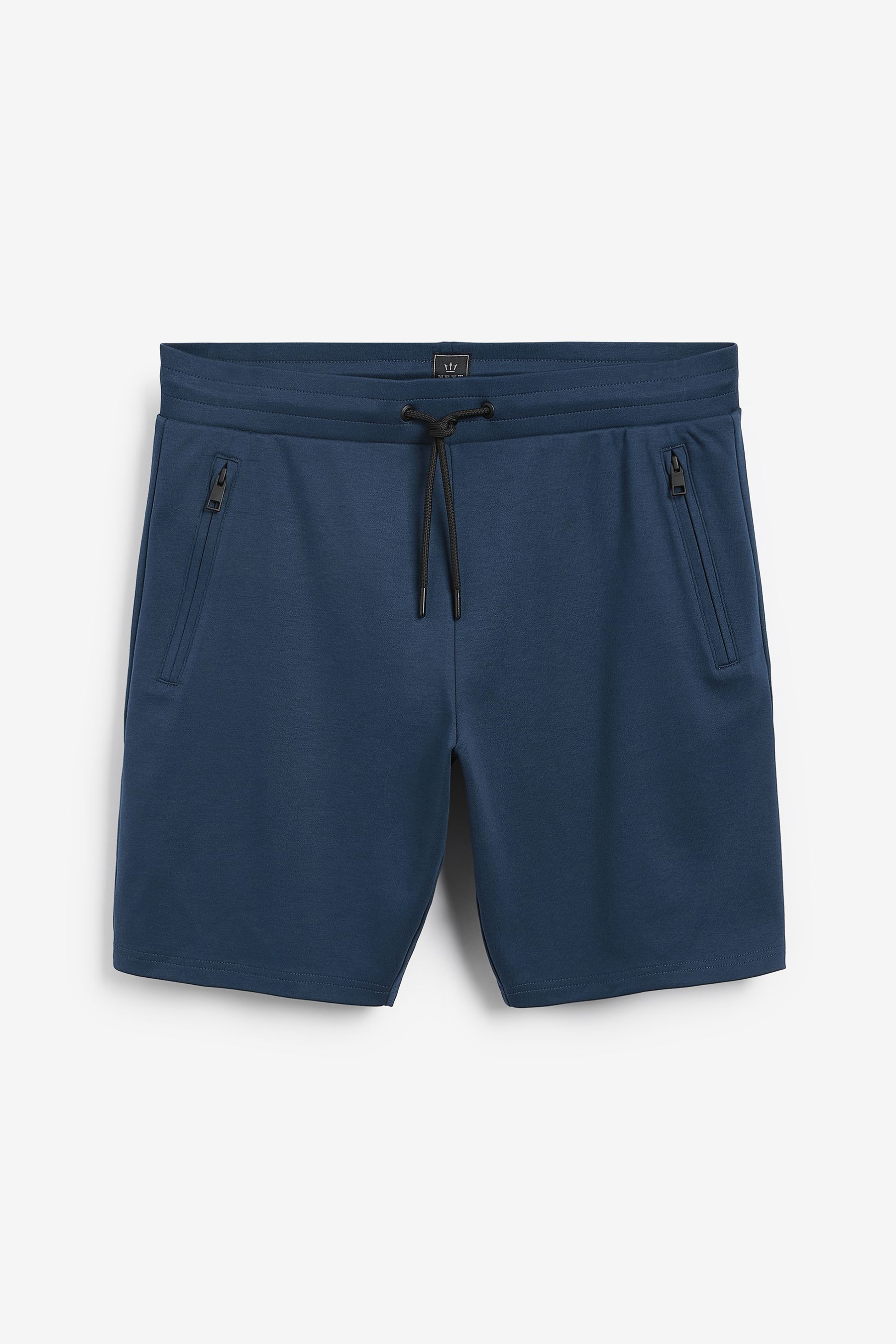 Zip Pocket Jersey Shorts Straight Fit