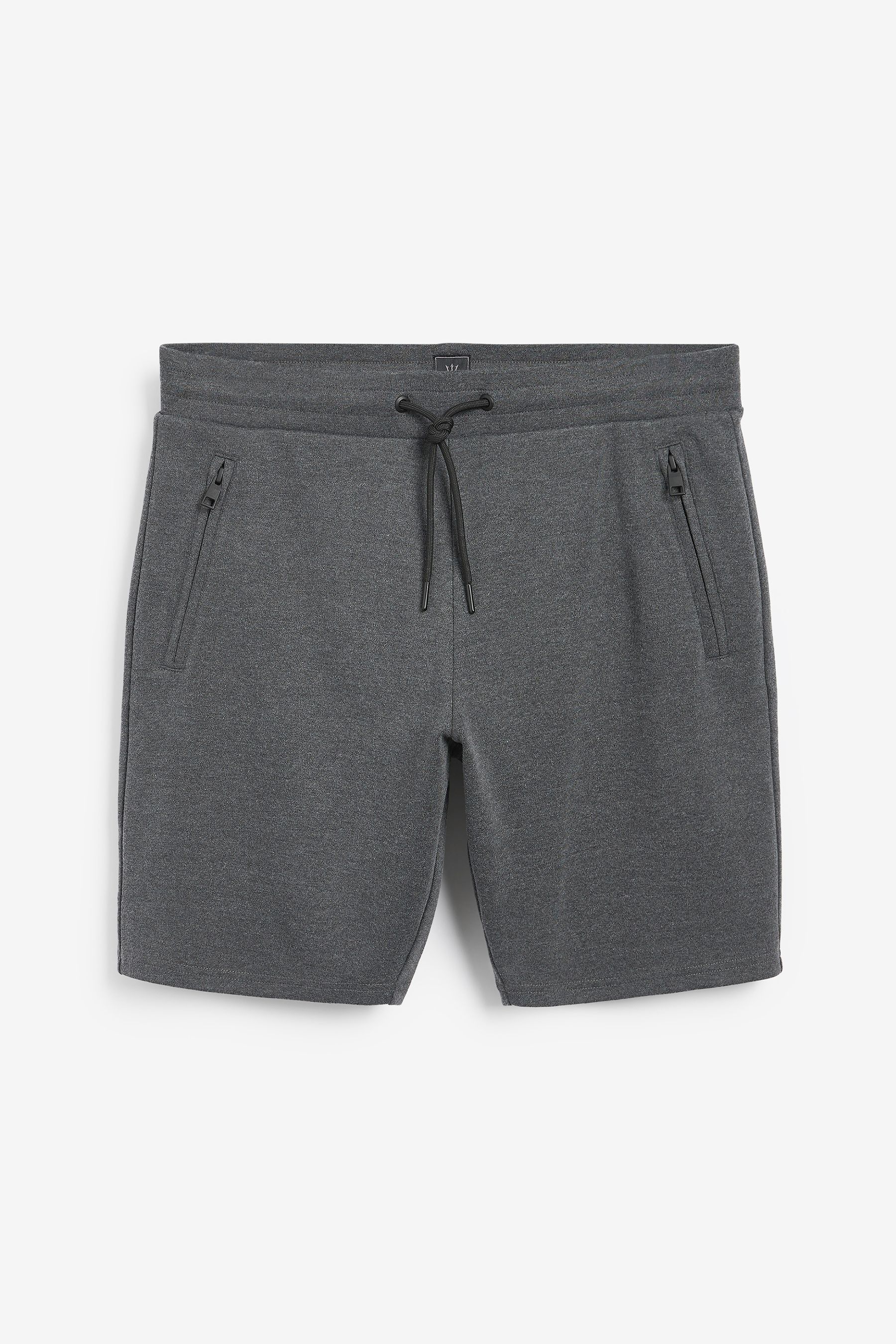 Zip Pocket Jersey Shorts Straight Fit