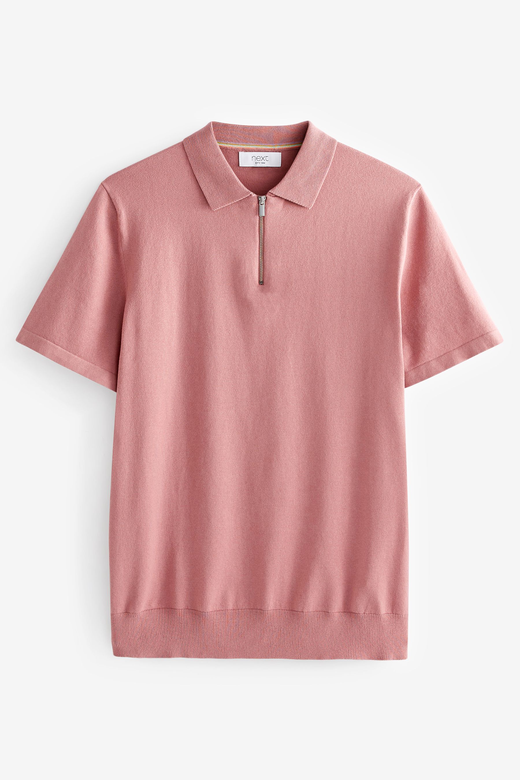 Knitted Zip Polo Shirt