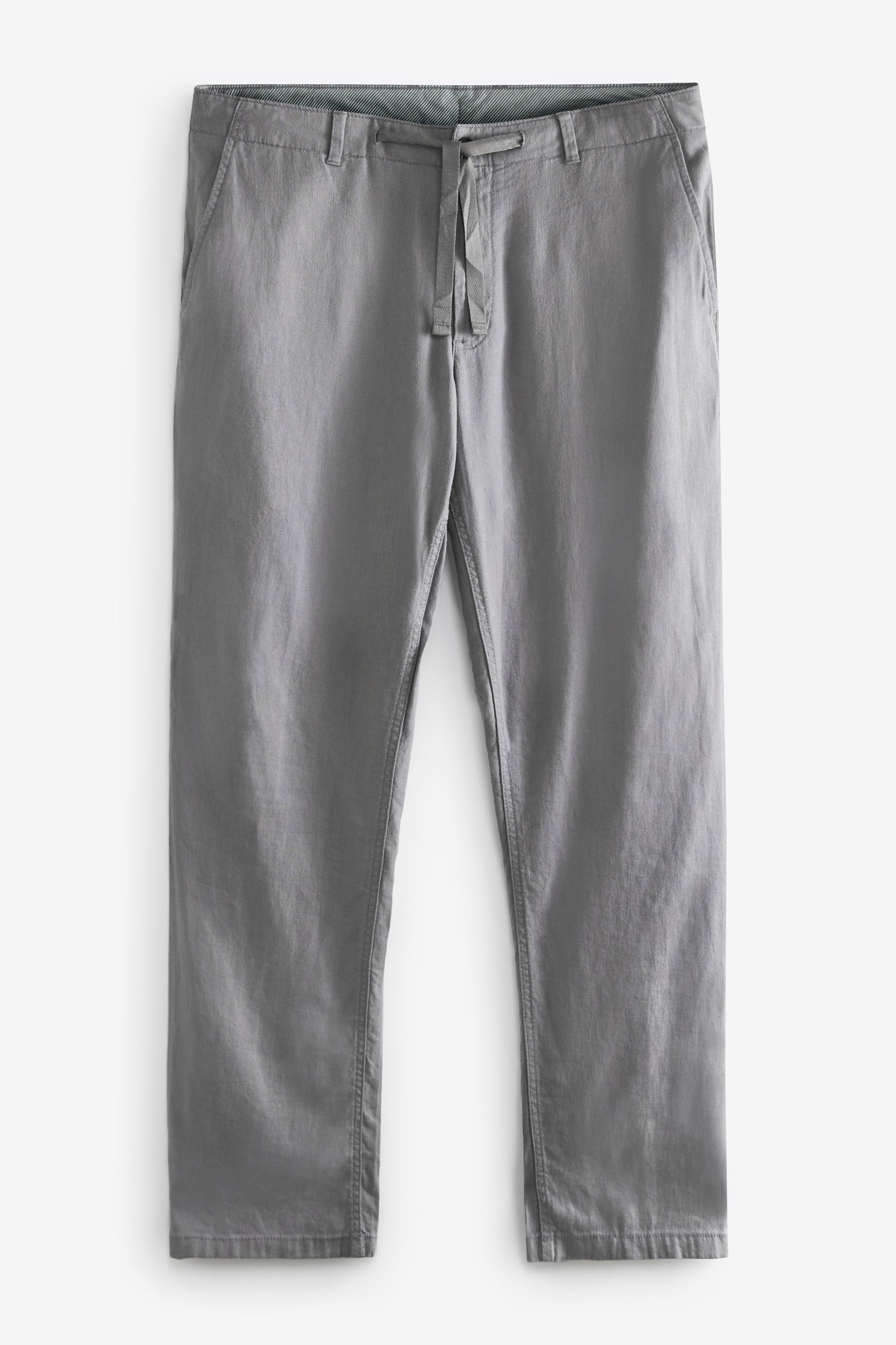 Drawstring Linen Blend Trousers