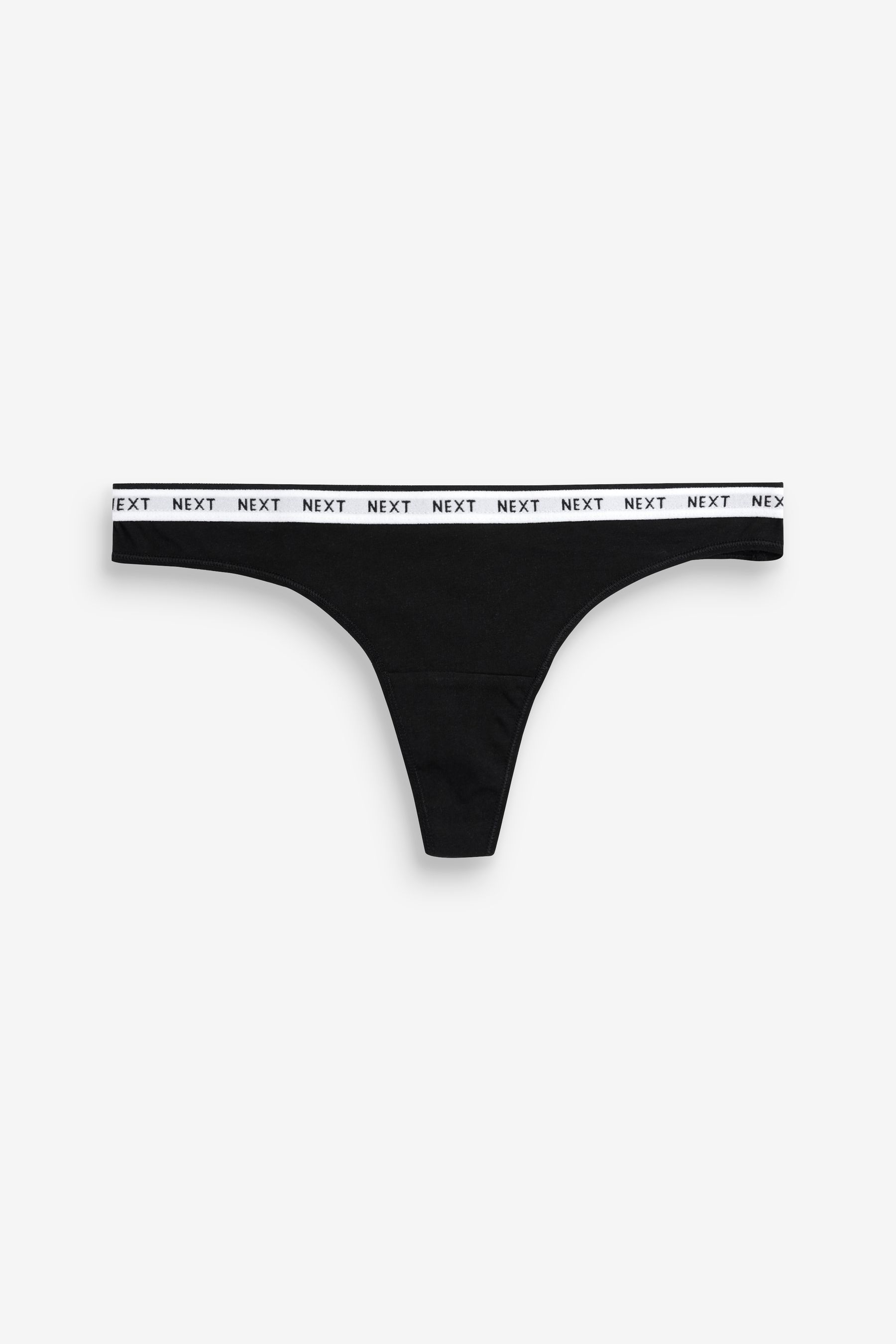 Cotton Rich Logo Knickers 7 Pack Thong