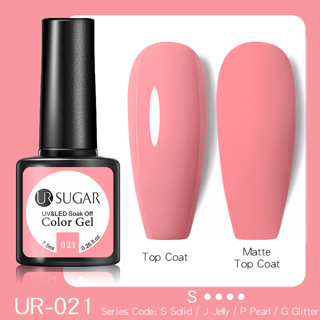 UR SUGAR 7.5ml Nude Pink Gel Nail Polish Soak Off UV LED Semi Permanent Gel Varnish All For Nails Art Design Manicure