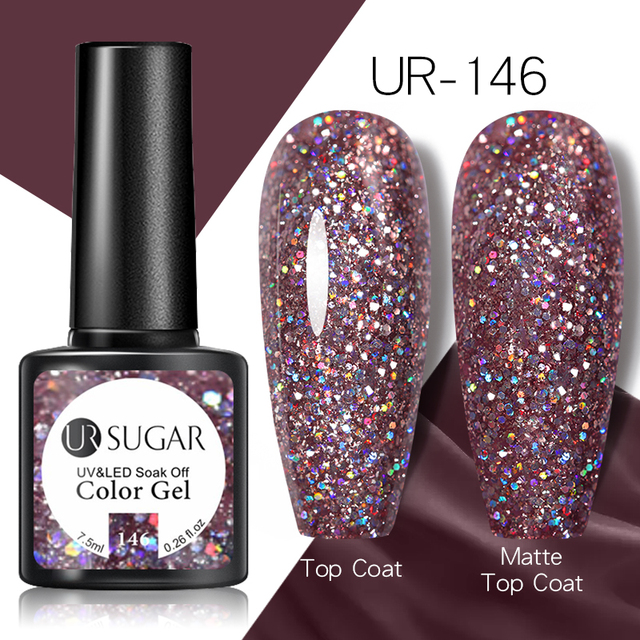 UR SUGAR 7.5ml Spring Cream Colorful Gel Nail Polish Purple Pink Solid Nail Art Semi Permanent Soak Off Gel All For Manicure