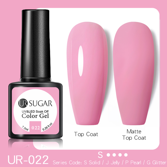 UR SUGAR 7.5ml Nude Pink Gel Nail Polish Soak Off UV LED Semi Permanent Gel Varnish All For Nails Art Design Manicure