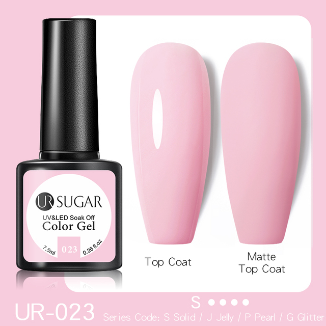 UR SUGAR 7.5ml Nude Pink Gel Nail Polish Soak Off UV LED Semi Permanent Gel Varnish All For Nails Art Design Manicure