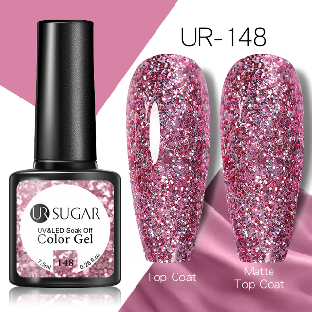 UR SUGAR 7.5ml Spring Cream Colorful Gel Nail Polish Purple Pink Solid Nail Art Semi Permanent Soak Off Gel All For Manicure