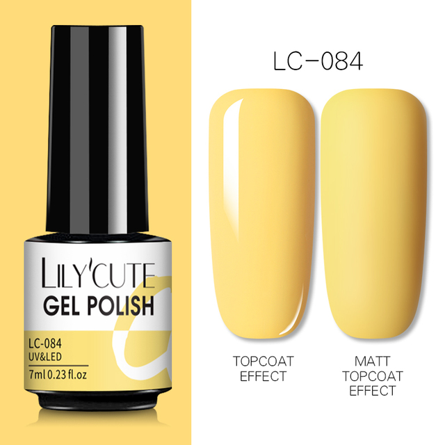 LILYCUTE 7ml UV Nail Gel Polish Autumn Winter Color Semi Permanent Matte Top Coat Necessary Soak Off UV LED Nail Art Gel Varnish