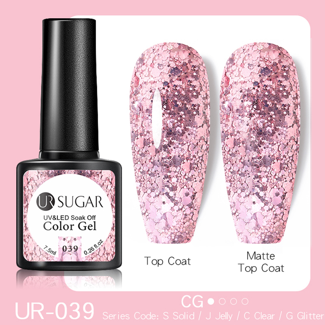 UR SUGAR 7.5ml Nude Pink Gel Nail Polish Soak Off UV LED Semi Permanent Gel Varnish All For Nails Art Design Manicure