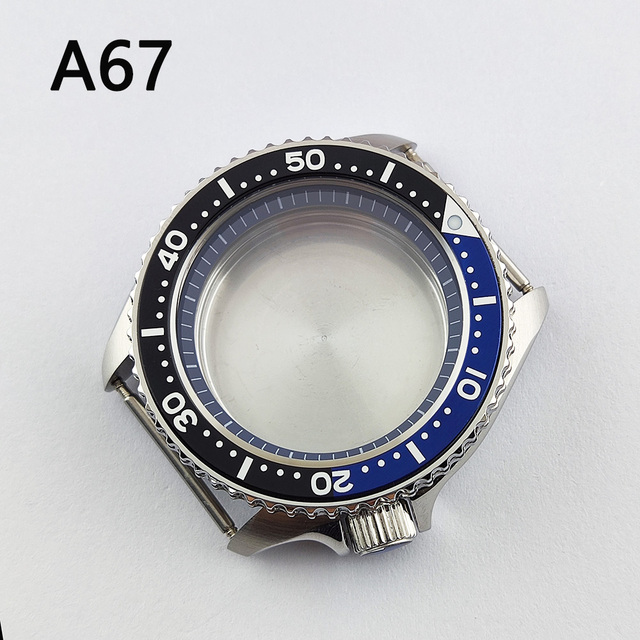 41.5mm NH35 NH36 case, watch accessories, stainless steel plated sapphire glass suitable for NH35 NH36 movement