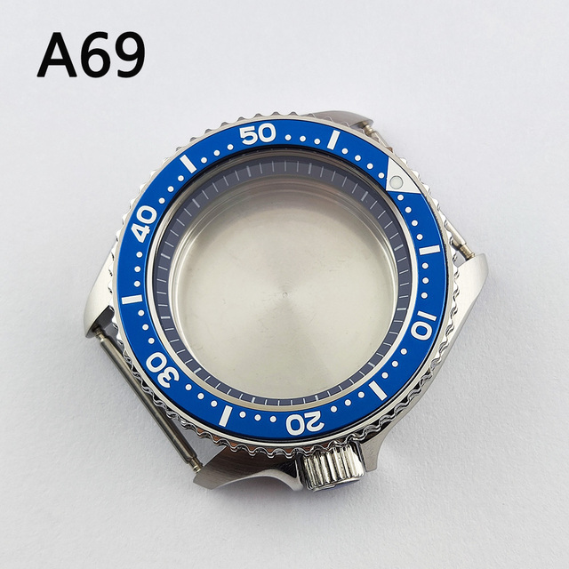 41.5mm NH35 NH36 case, watch accessories, stainless steel plated sapphire glass suitable for NH35 NH36 movement