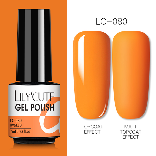 LILYCUTE 7ml UV Nail Gel Polish Autumn Winter Color Semi Permanent Matte Top Coat Necessary Soak Off UV LED Nail Art Gel Varnish