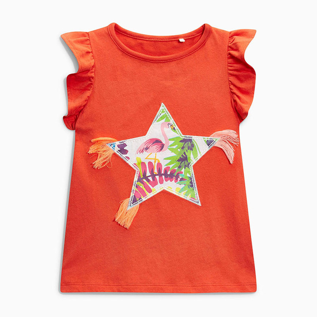 Little maven 2022 summer baby girls T-shirt cotton soft and comfortable lovely tops baby boy children casual clothes