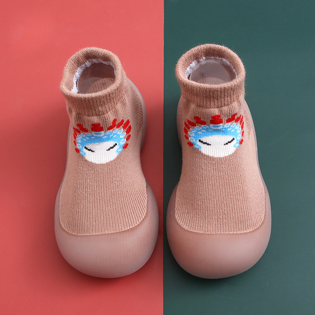 Children Anti-Slip Shoes Newborn Baby Girl Cotton Non-Slip Floor Socks Baby Boy Rubber Sole Cartoon Indoor Socks Infant Shoes