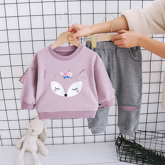 2pcs baby girls clothes sets autumn winter baby girls clothes kids tracksuits for girl suit children clothes 1 to 6 years old