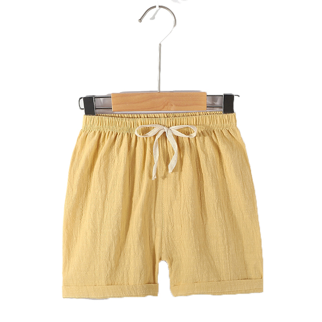2021 Summer Teen Shorts for Girls Boys Short Pants Cotton Linen Kids Running Shorts Baby Baggy Black Beach Shorts 2 to 12Y