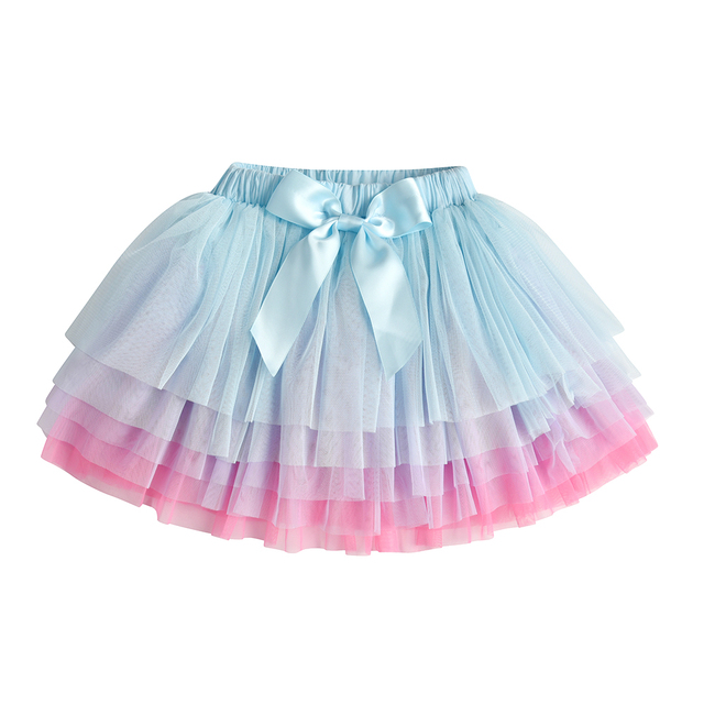 DXTON Girls Skirt Mesh Children's Skirt Girls Tutu Skirt Layered Tutu Skirt Prom Party Prom Dress Clothes