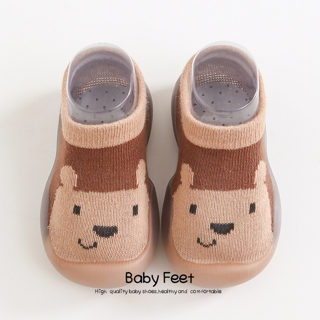 Unisex baby shoes first baby shoes first walkers boy soft sole rubber outdoor baby shoes cute animal socks baby anti-slip